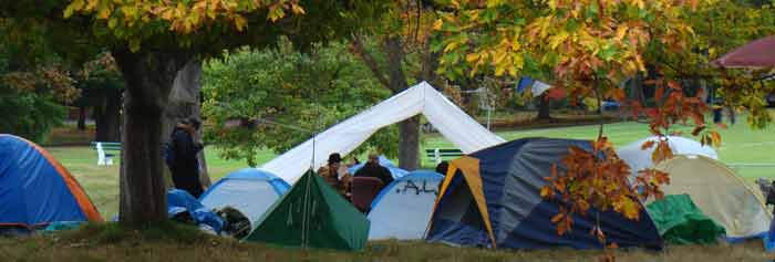 Tent in Mayor's Grove