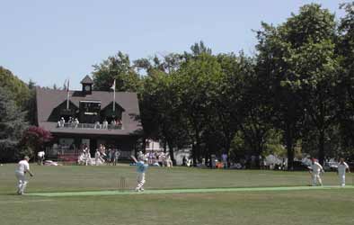 Cricket pitch and private clubhouse