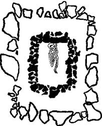 Sketch of a burial cairn